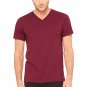 Men's Maroon Short Sleeve V-Neck Tee