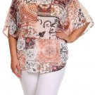 Plus Size Floral Print Top