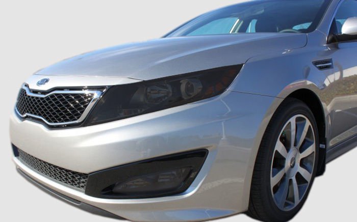 FITS: 11-13 Kia Optima HEADlight tint cover vinyl overlays with fogs and drl
