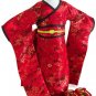 Doll Clothes AG 18" Kimono Red Blossom by Carpatina Made For American Girl Doll