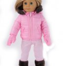 Pink 4-Piece Snow Suit  Made To Fit 18 Inch American Girl Dolls