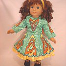 Doll Clothes AG 18" Irish Dance Dress 6-Pc Green Made To Fit American Girl Dolls