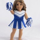 Doll Clothes Fit AG 18" Blue Cheerleader Outfit Made For American Girl Dolls
