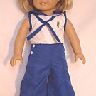 Doll Clothes AG 18" Pajamas Kit's Blue White Pajamas Made For American Girl