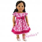 Doll Clothes AG 18" Dress Pink Floral by Sophia Made To Fit American Girl Dolls