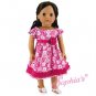 Doll Clothes AG 18" Dress Pink Floral by Sophia Made To Fit American Girl Dolls