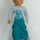 Frozen Queen Elsa Inspsired Dress Made To Fit Most 18 Inch American Girl Dolls