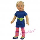 Doll Clothes AG 18" Dress Blue T-Shirt by Sophia Made To Fit American Girl Dolls