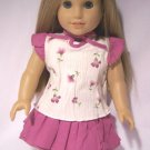 Doll Clothes AG 18" Skirt Purple Blouse Floral Made To Fit American Girl Dolls