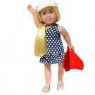 Springfield® Navy Polka Dot Swimsuit & Towel Made To Fit American Girl Dolls