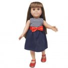 Doll Clothes AG 18" Dress Navy Stripe Springfield Made For American Girl Dolls