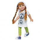 Doll Clothes Fit AG 18" Lime Leggings Hoodie Made For American Girl 18" Dolls