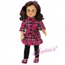 Doll Clothes AG 18" Dress Plaid Shirt by Sophia Made To Fit American Girl Dolls