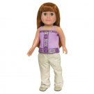 Doll Clothes Fit AG 18" Pants Top Bohemian Lavender Made For American Girl Dolls