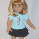 Doll Clothes AG 18" Skirt Black Top Giraffe Made To Fit American Girl Dolls