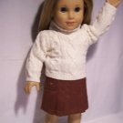 Doll Clothes AG 18" Skirt Sweater Cable by Sophia Made For American Girl Dolls