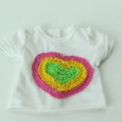 Multi-colored Heart T-Shirt, Top, Blouse Made To Fit American Girl 18 Inch Dolls