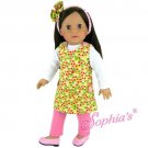 Doll Clothes AG 18" Dress Blouse Leggings Made by Sophia For American Girl Dolls