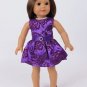 Doll Clothes AG 18" Dress Purple Headband Pearls Made For American Girl Dolls