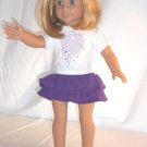 Doll Clothes AG 18" Skirt Purple Shirt Heart Made To Fit American Girl Dolls