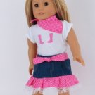Blue Jean Western 4-Pc Skirt Set Manufactured To Fit American Girl Dolls