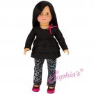 Doll Clothes AG 18" Pants Gray Animal Print Top Made To Fit American Girl Dolls