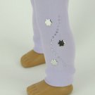 Doll Clothes AG 18" Leggings White Flower Silver Made For American Girl Dolls