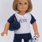 Doll Clothes AG 18" Soccer Shorts Shirt Shoes Socks Made For American Girl Dolls