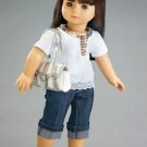 Doll Clothes AG 18" Capri Pants White Top Sequins Made To Fit American Girl Doll