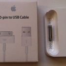 Original Dock + 30-Pin To USB Charge Cable for Apple iPhone 4 4s 3 3G US SELLER