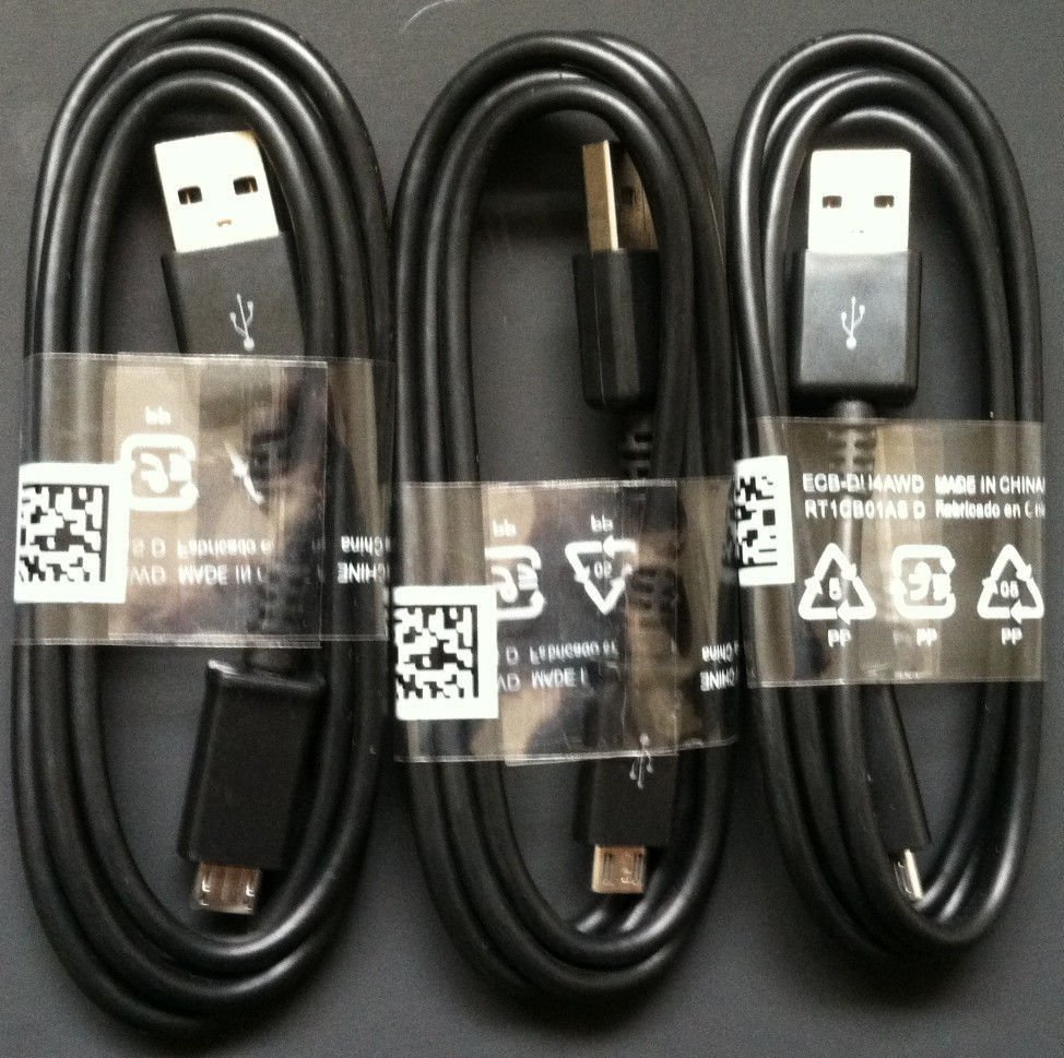 3x 1M Black Micro USB To USB Charge Sync Cable for Android Smartphone Samsung