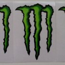 5x Original Official Monster Energy "M" Logo Sticker Decal 3" x 4" 2013