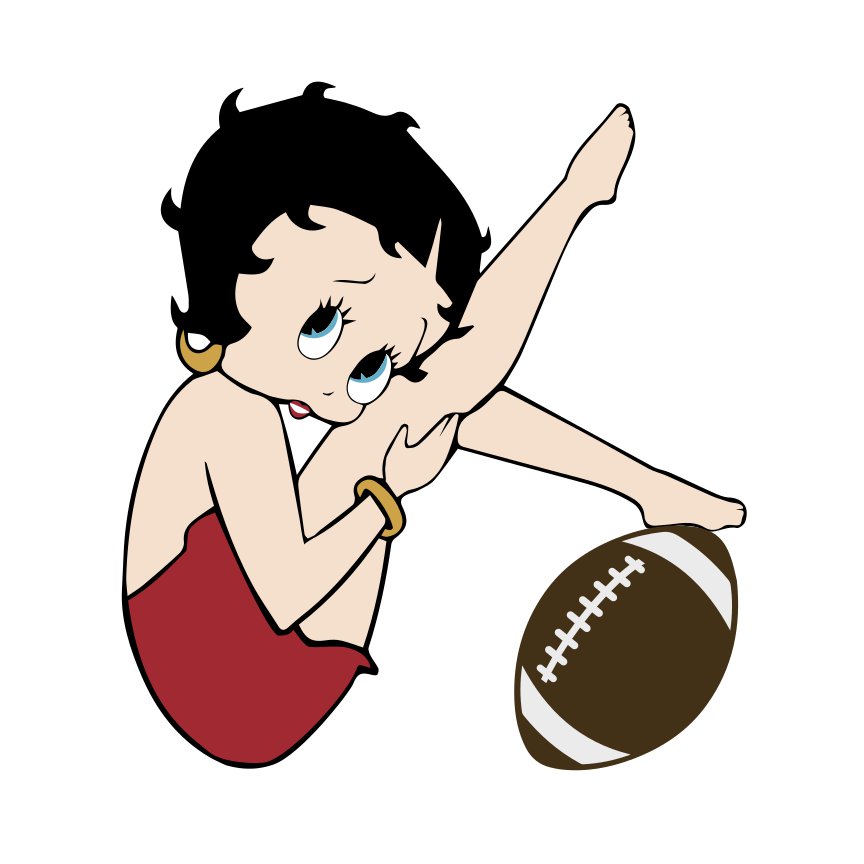 Download Betty Boop With Football SVG,DXF,PNG,EPS,JPG,and PDF files ...