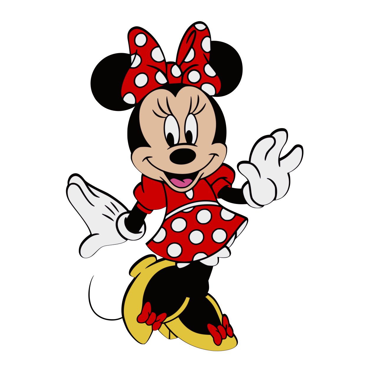 Download Minnie Mouse in Red Dress SVG,EPS,DXF,PNG,JPG,and PDF files