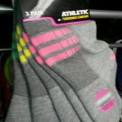 3 pair Adidas climacool Athletic Cushioned Comfort Socks / Girls L shoe Sz 3-9