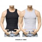 3 Mens Color Tank Top 100% Cotton A-Shirt Wife Beater Ribbed Undershirt S-3XL