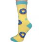 6 Pair, Women's Novelty Donut Design Crew Socks
