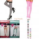 Opaque Striped Thigh Highs Hi Nylon Stockings Socks Hosiery, ML4741