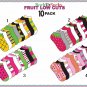 Women's 10 Pair Lot, Low Cut Ankle Socks, Size 9-11