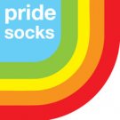 Pride Socks 35 Inch Long Black Thigh High Rainbow Striped Tube Sock