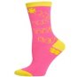 6 Pair Texting Print Women's & Teens Novelty Crew Socks