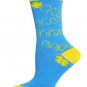 6 Pair Texting Print Women's & Teens Novelty Crew Socks