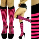 Opaque Striped Knee Highs Hi Nylon Stockings Socks Hosiery, ML5741