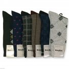 6 pairs Lot Knocker Men's Solid Assorted Print Design Dress Socks Size10-13