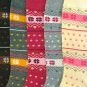 6 Pairs Womens Nordic Socks Size 9-11 Fair Isle, Multi-Color Set by Mamia