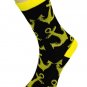 6 Pair Lot Women's Anchor Novelty Crew Socks, 9 - 11