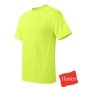 Hanes TAGLESS&Acirc;&reg; ComfortSoft Quick Drying Lime Green Safety T-Shirt M - XL