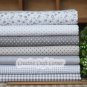Gray Color Assorted Patterns Bundle Cotton Fabrics