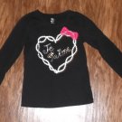 The Children's Place girl's size M 7 8 Paris Je t'aime black long sleeve cotton shirt