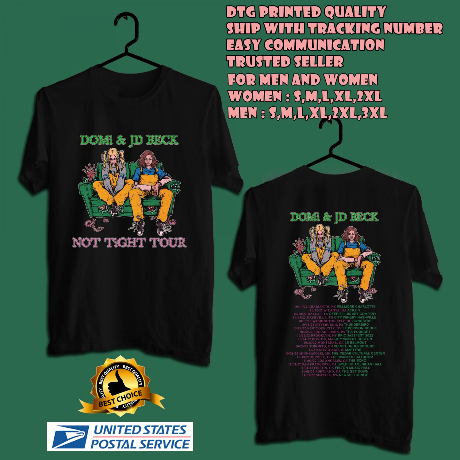 DOMi&JD BECKツアーTシャツ Not tight tour XL 美品